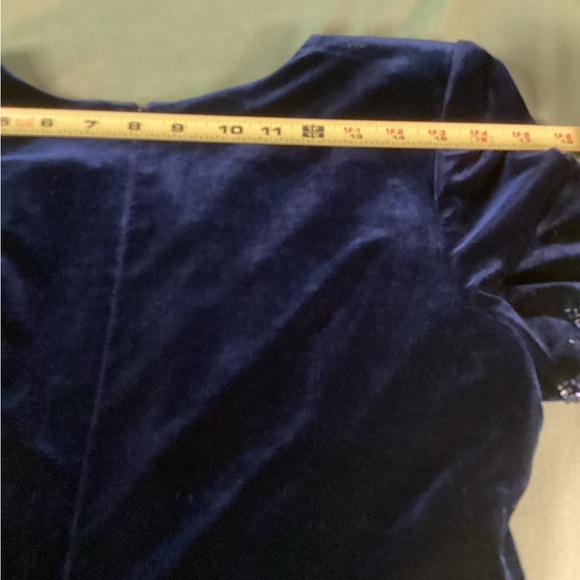 Vintage R & M RICHARD Navy velvet DRESS - Picture 16 of 16